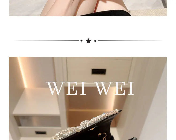 Evening Bag Dress Versatile European and American Clutch Bag Crossbody Celebrity Fashion Diamond Bow Chain Bag Lady Handbag