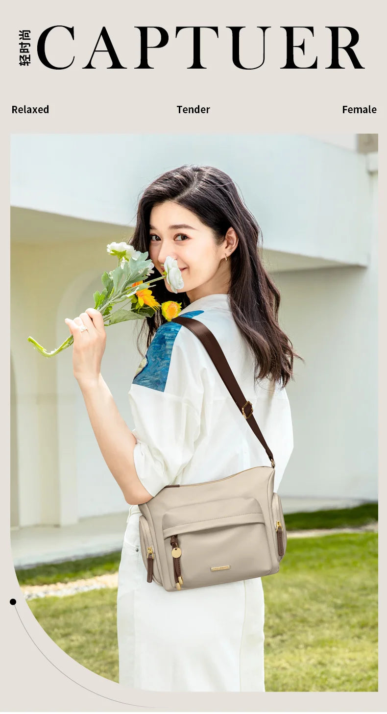 GOLF Quality Women's Waterproof Oxford Crossbody Bag Casual Multifunctional Shoulder Messenger Handbag Fashionable Sling Bag