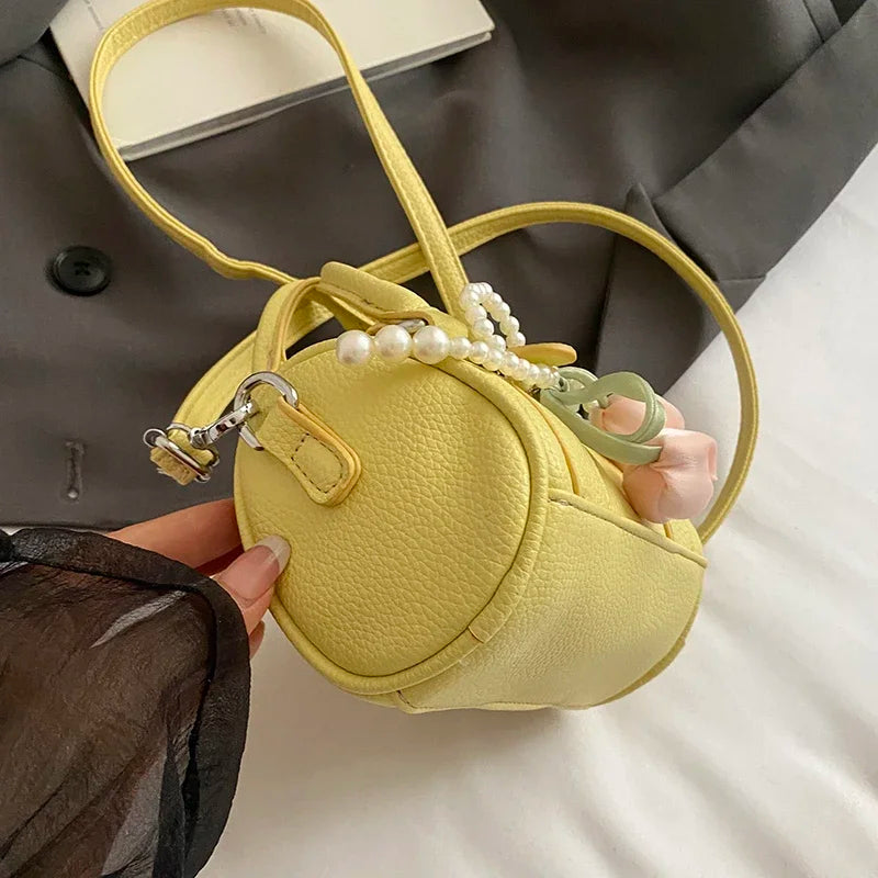 Candy Color Pu Leather Handbag Clutch Bag Fashion bolsa feminina Brand Small Square Bag 2025 New Versatile Mobile Phone Bag Purs