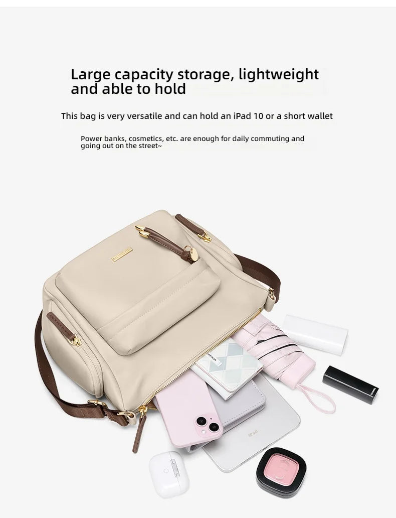 GOLF Quality Women's Waterproof Oxford Crossbody Bag Casual Multifunctional Shoulder Messenger Handbag Fashionable Sling Bag