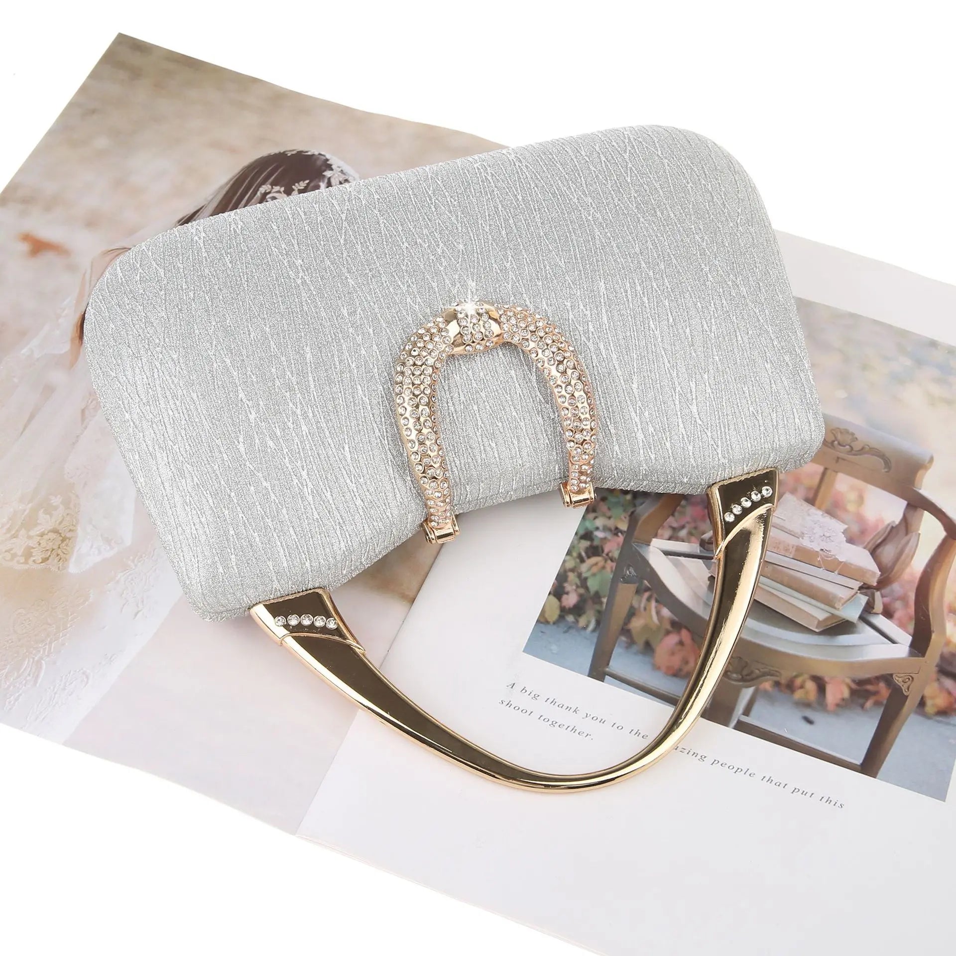 2024 Fashion Trend New Women's Bag High-end Texture Fine Glitter Exquisite Hand-held Evening Bag Fashion Urban Beauty Clutch Bag