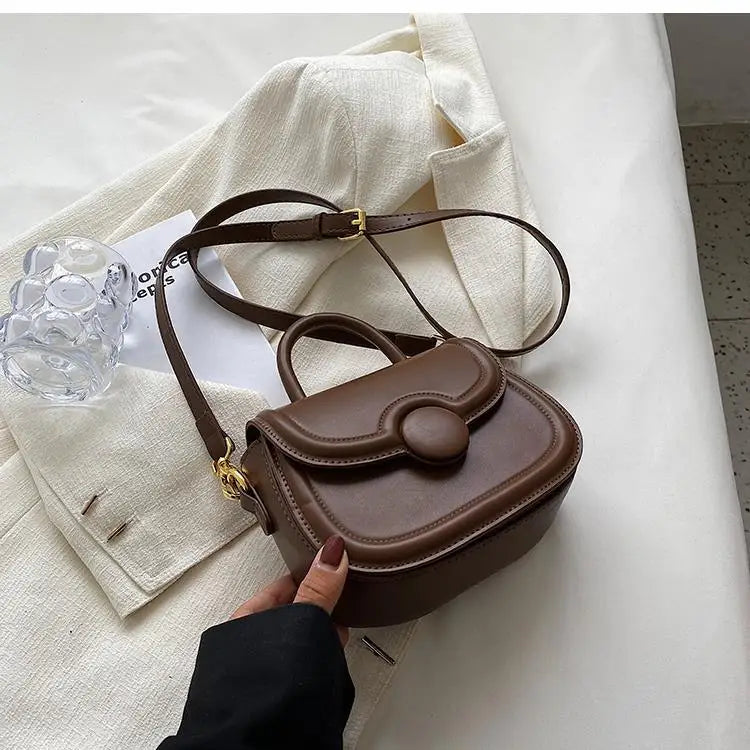 Senior Texture Small Bag Female 2025 Spring Summer New Popular Pop Crossbody Package Network Red Small Handheld Saddle Bags