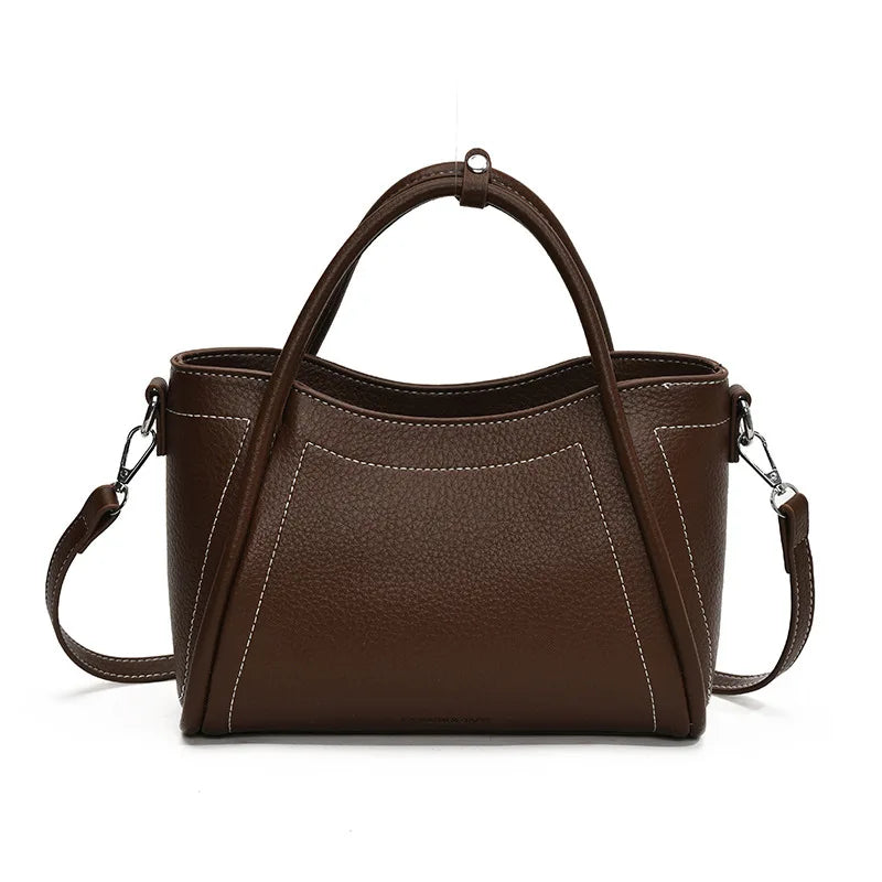 2025 new style large-capacity high-end PU messenger bag for daily commuting, soft leather wing bag for women