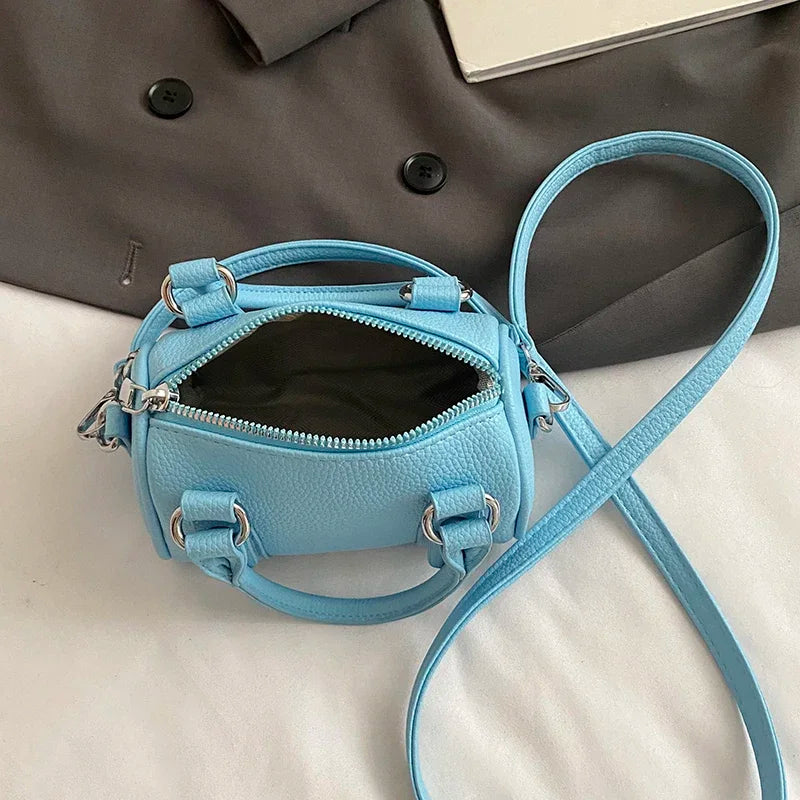 Candy Color Pu Leather Handbag Clutch Bag Fashion bolsa feminina Brand Small Square Bag 2025 New Versatile Mobile Phone Bag Purs