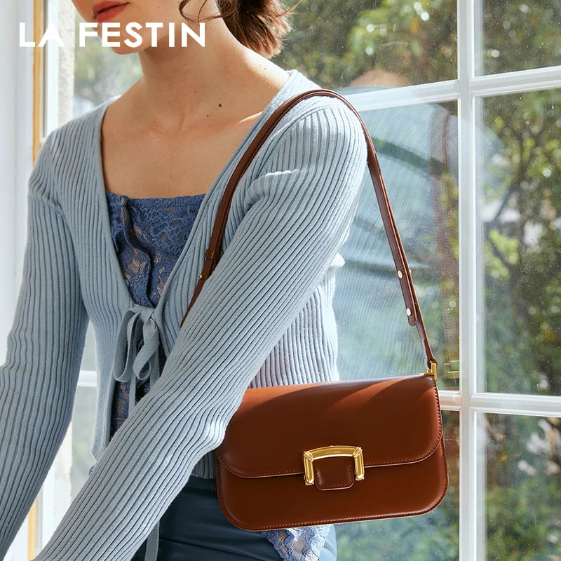 LA FESTIN Original Luxury Bag Ladies Leather Bag Crossbody Bags 2024 New Women's bag Fashion Handbag Trend Shoulder Bags