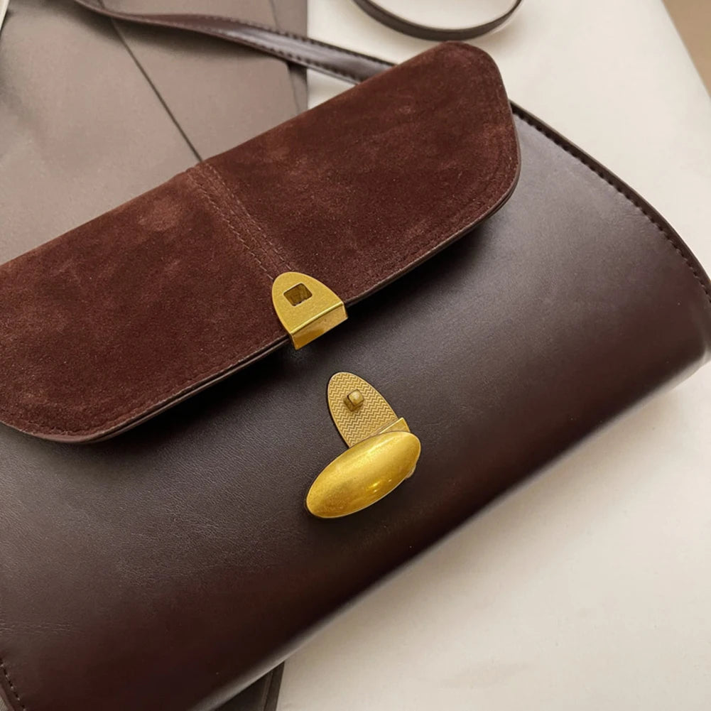 Fashion PU Shoulder Bag Stylish Crossbody Bag Adjustable Strap Vintage Small Tote Bag Trendy Commuting Bag Slouchy Hobo Bag