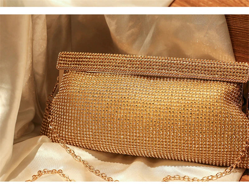XMESSUN Women New Diamond Evening Clutch Bag Fashion Brand Ladies Wedding Party Pouch Wallet Chain Shoulder Crossbody Clip Bag