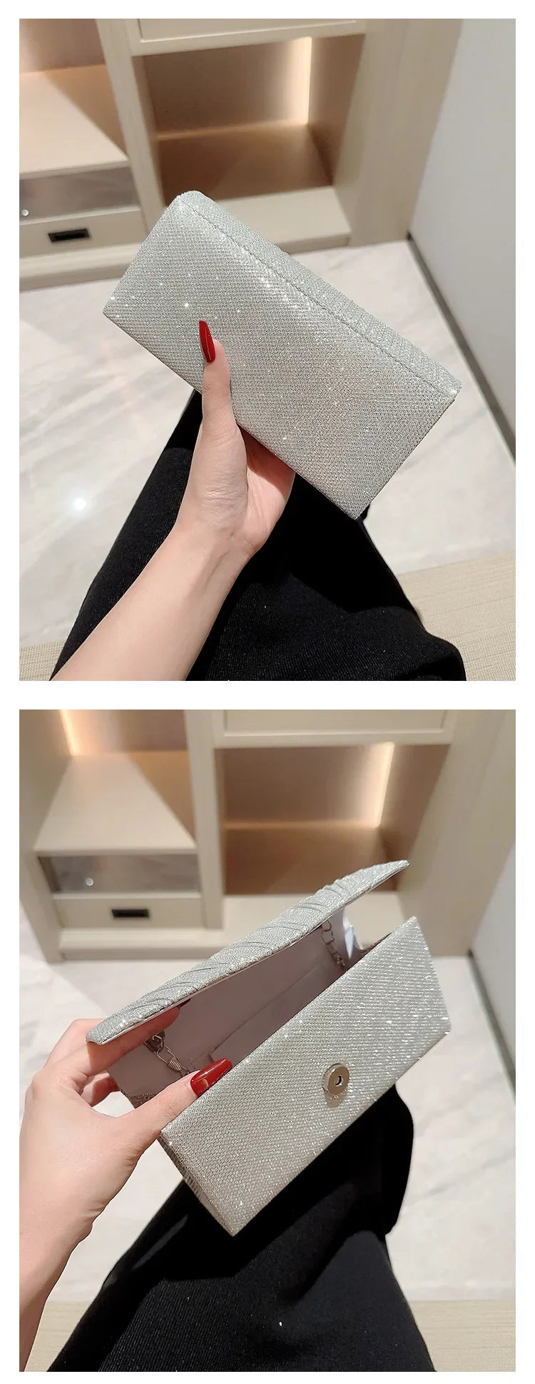 Evening Bag Dress Versatile European and American Clutch Bag Crossbody Celebrity Fashion Diamond Bow Chain Bag Lady Handbag