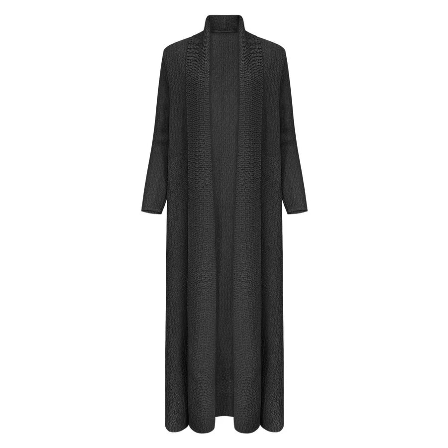 Customized Handmade Pleated Abaya Muslim for Women Vintage Style Coat High Quality Open Cardigan Modest Dubai Kaftan Long Robe — Color 16