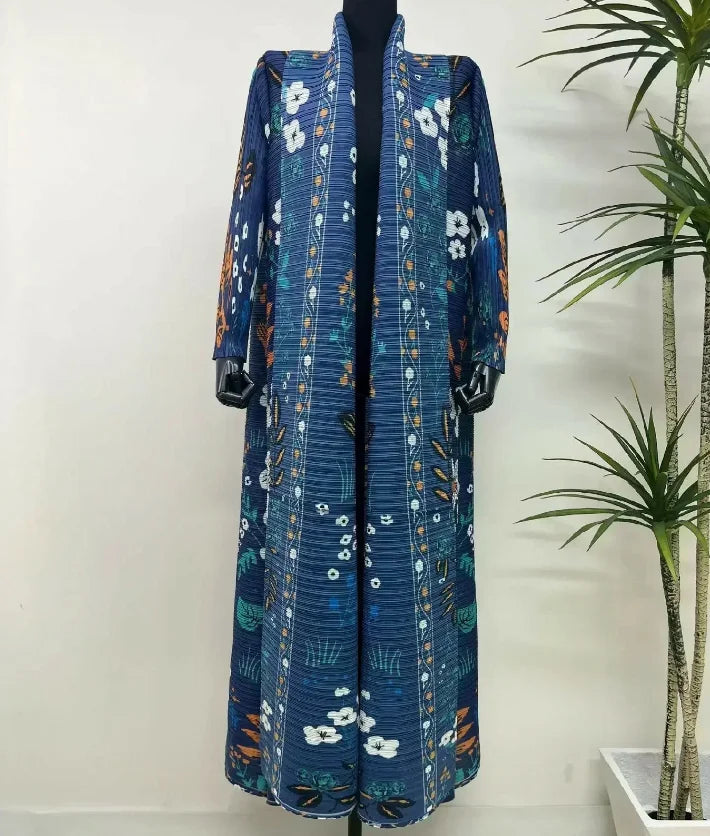 OEM/ODM High Quality Abaya 2025 Dubai Women's Modest Traditional Muslim Plus Size Front Open Cardigan Pleated Long Kaftan Robe — color  28