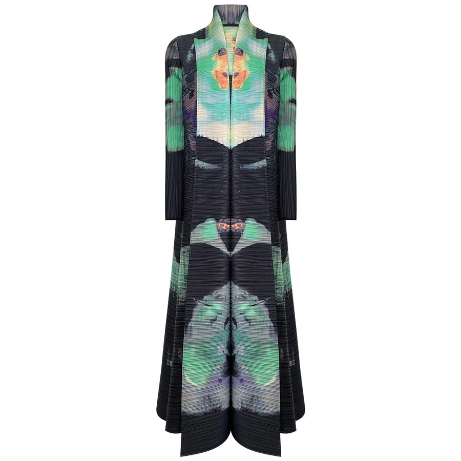 Elegant Pleated Abaya with Artistic Floral Print for Women Modest and Stylish Long Dress High-Quality Designer Outerwear ODM — 22