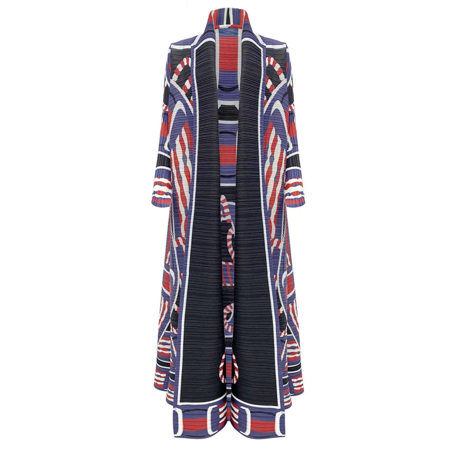 Dubai Style Ramadan Abaya Collection for Women Elegant Open Front Modest Wear Luxury Muslim Fashion Design One Size Fits All — print color 4