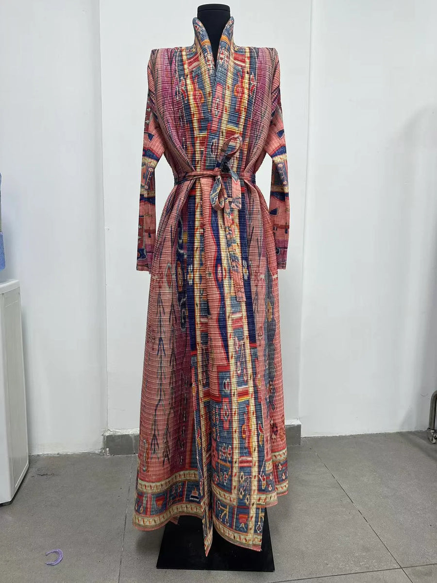 OEM/Customized Abaya 2025 Dubai for Women Modest Muslim Arab Dress Pleated Front Open Cardigan Coats Casual Long Robes Evening — As picture color 1 - Image 2