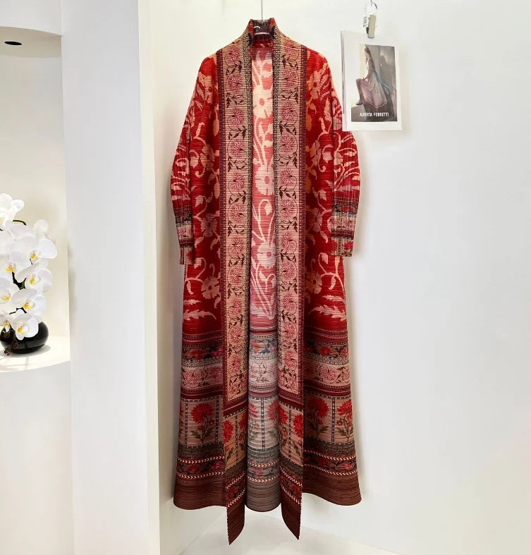 Women's Elegant Pleated Abaya 2025 Dubai Modest Fashion Front Open Cardigan Long Coat Arab Ladies Wholesale Plus Size Abayas — color 8