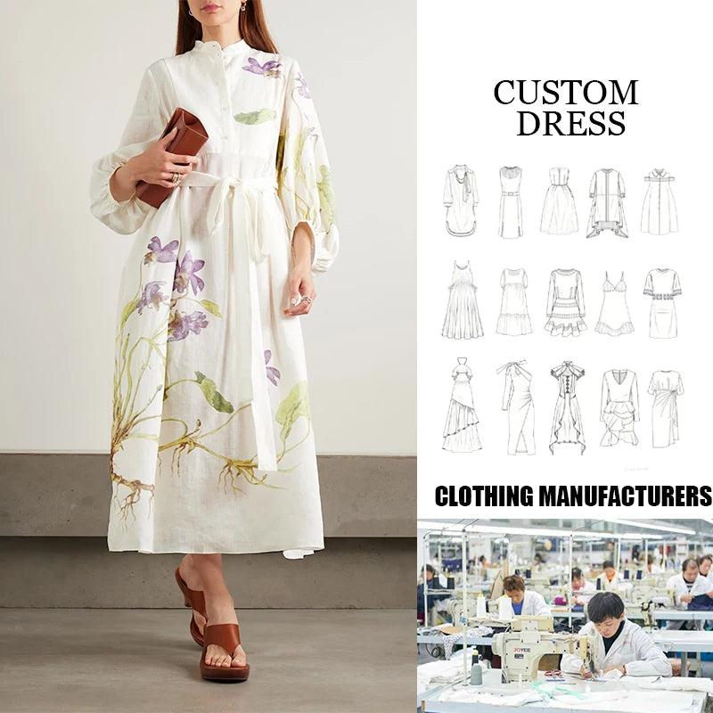 Custom Ladies Elegant Loose Soft Natural 100% Linen Pleated Wide Leg Pants Anti-Wrinkle Breathable Summer Casual High — White