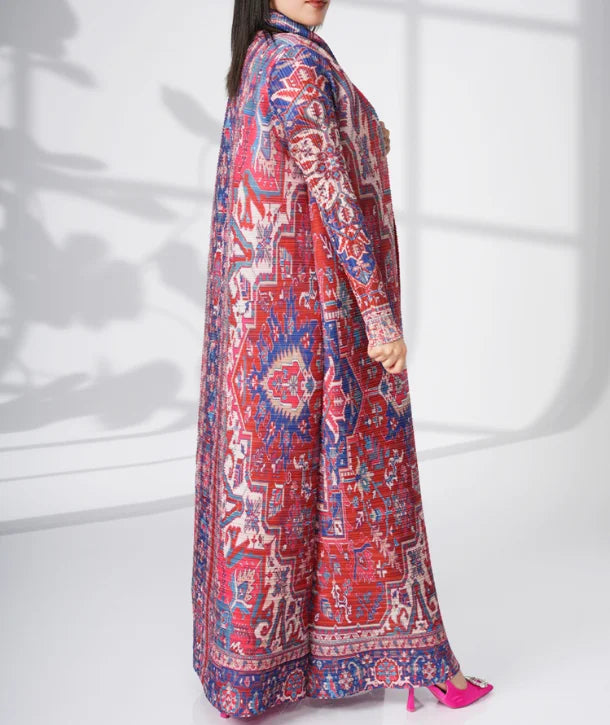 OEM/ODM High Quality Abaya 2025 Dubai Women's Modest Traditional Muslim Plus Size Front Open Cardigan Pleated Long Kaftan Robe — color  22