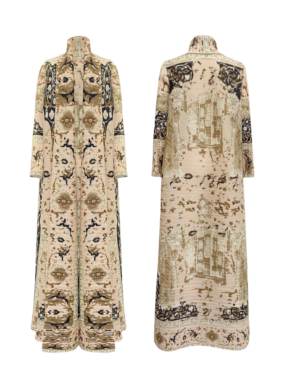 Elegant Pleated Abaya with Artistic Floral Print for Women Modest and Stylish Long Dress High-Quality Designer Outerwear ODM — 3