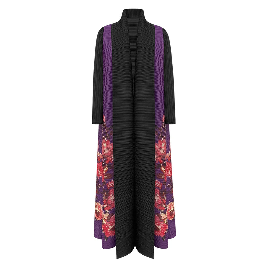 Elegant Pleated Abaya with Artistic Floral Print for Women Modest and Stylish Long Dress High-Quality Designer Outerwear ODM — 34