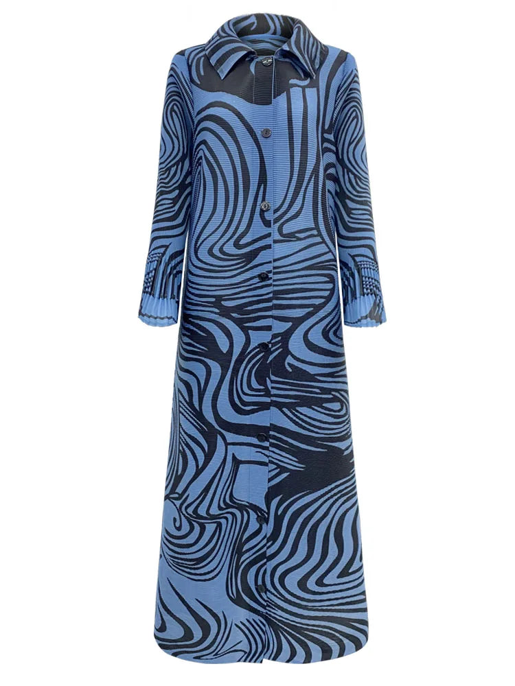 Elegant Pleated Abaya with Artistic Floral Print for Women Modest and Stylish Long Dress High-Quality Designer Outerwear ODM — 7