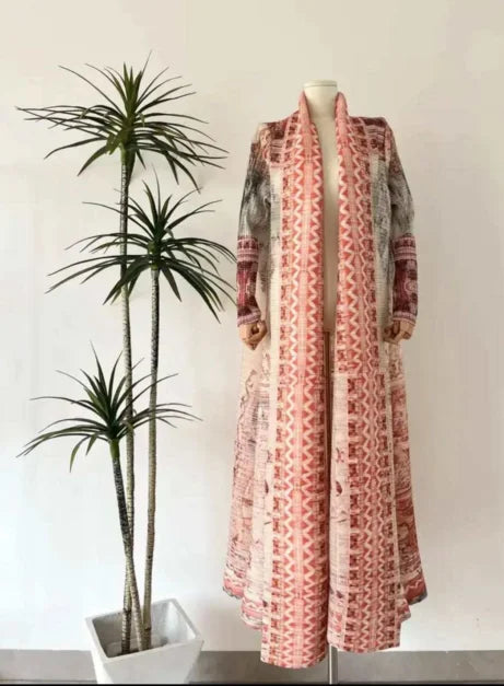 OEM/ODM High Quality Abaya 2025 Dubai Women's Modest Traditional Muslim Plus Size Front Open Cardigan Pleated Long Kaftan Robe — color 5