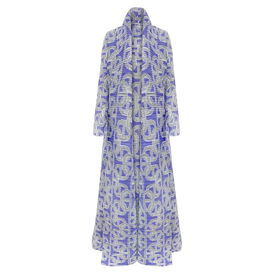 Elegant Pleated Abaya with Artistic Floral Print for Women Modest and Stylish Long Dress High-Quality Designer Outerwear ODM — 6 - Image 2