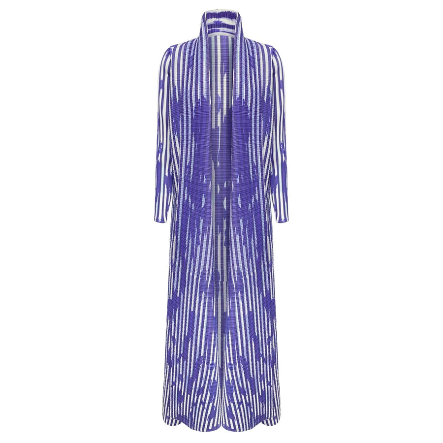 Elegant Pleated Abaya with Artistic Floral Print for Women Modest and Stylish Long Dress High-Quality Designer Outerwear ODM — 8 - Image 2