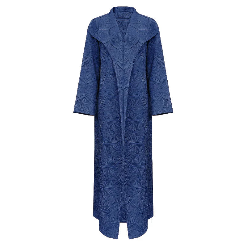 Customized Handmade Pleated Abaya Muslim for Women Vintage Style Coat High Quality Open Cardigan Modest Dubai Kaftan Long Robe — color 5