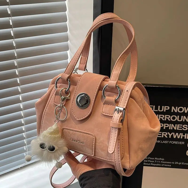 Fashion Niche Design Handbag New Popular Versatile Women Shoulder Bag Temperament Gentle Crossbody Bag With Pendant