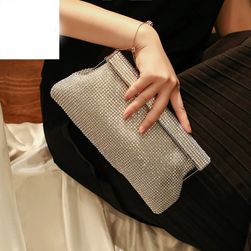 XMESSUN Women New Diamond Evening Clutch Bag Fashion Brand Ladies Wedding Party Pouch Wallet Chain Shoulder Crossbody Clip Bag