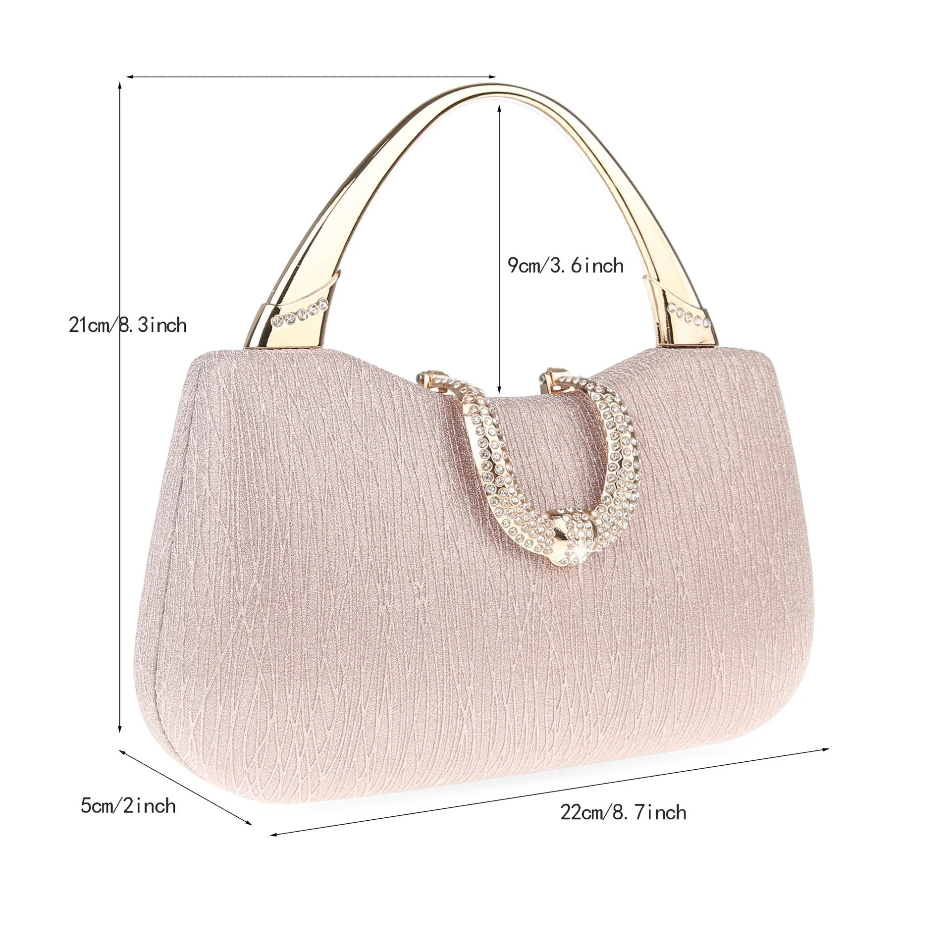 2024 Fashion Trend New Women's Bag High-end Texture Fine Glitter Exquisite Hand-held Evening Bag Fashion Urban Beauty Clutch Bag