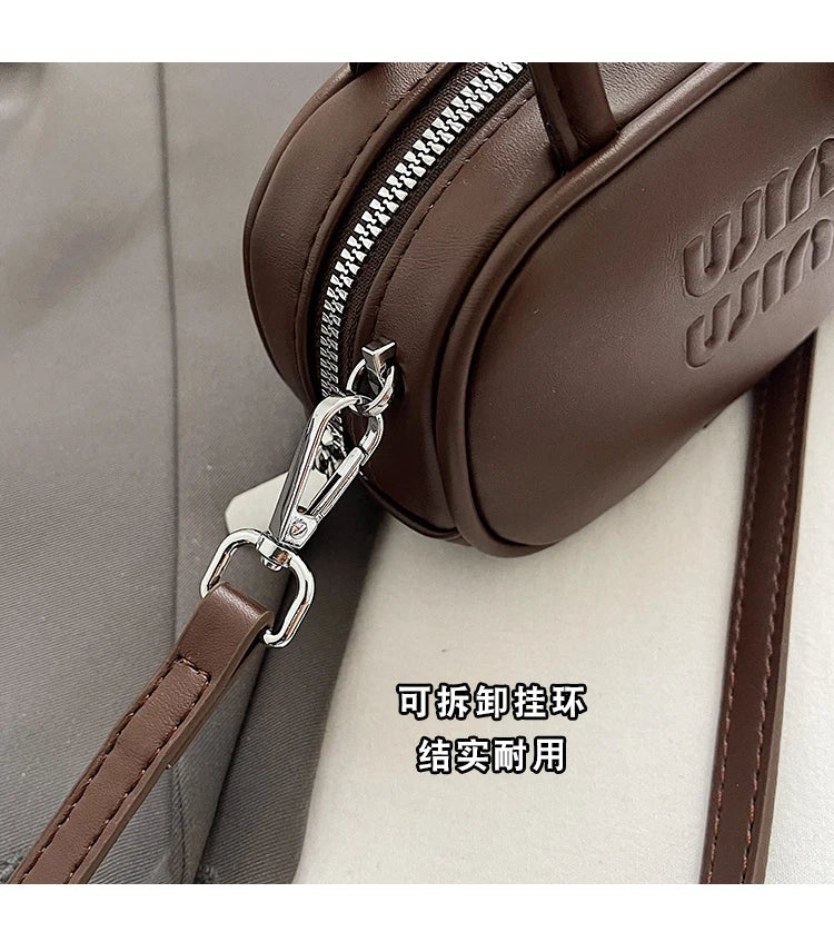 Bowling mini small bag style 2025 famous brand all-match lipstick bag light luxury designer niche high-end messenger bag trend