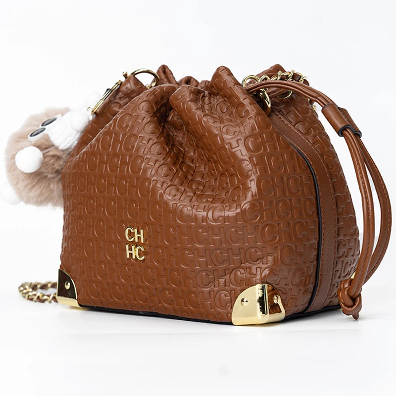 CH Crossbody High Quality Ladies Light Luxury Chain Bag Adjustable Brand Letter Print Cartoon Pendant Design Unique Popular