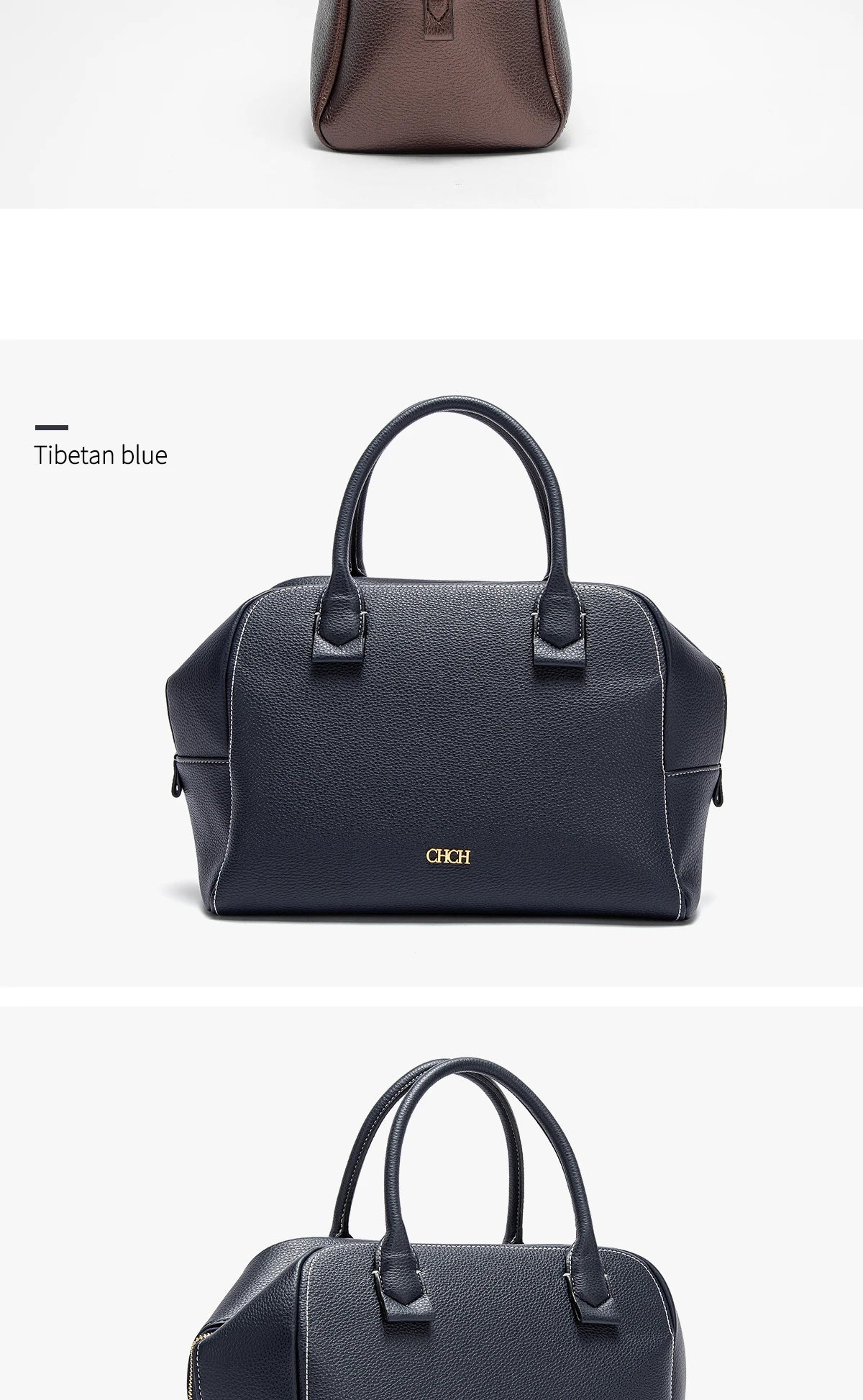 CHCH Women's Crossbody Bag Autumn Large Capacity Pillow Bag Hidden Blue Zipper Wide Shoulder Strap Travel Bag