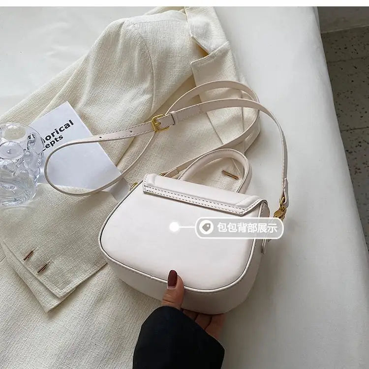 Senior Texture Small Bag Female 2025 Spring Summer New Popular Pop Crossbody Package Network Red Small Handheld Saddle Bags