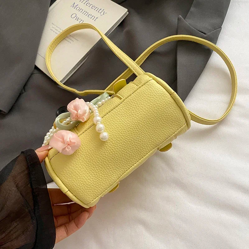 Candy Color Pu Leather Handbag Clutch Bag Fashion bolsa feminina Brand Small Square Bag 2025 New Versatile Mobile Phone Bag Purs