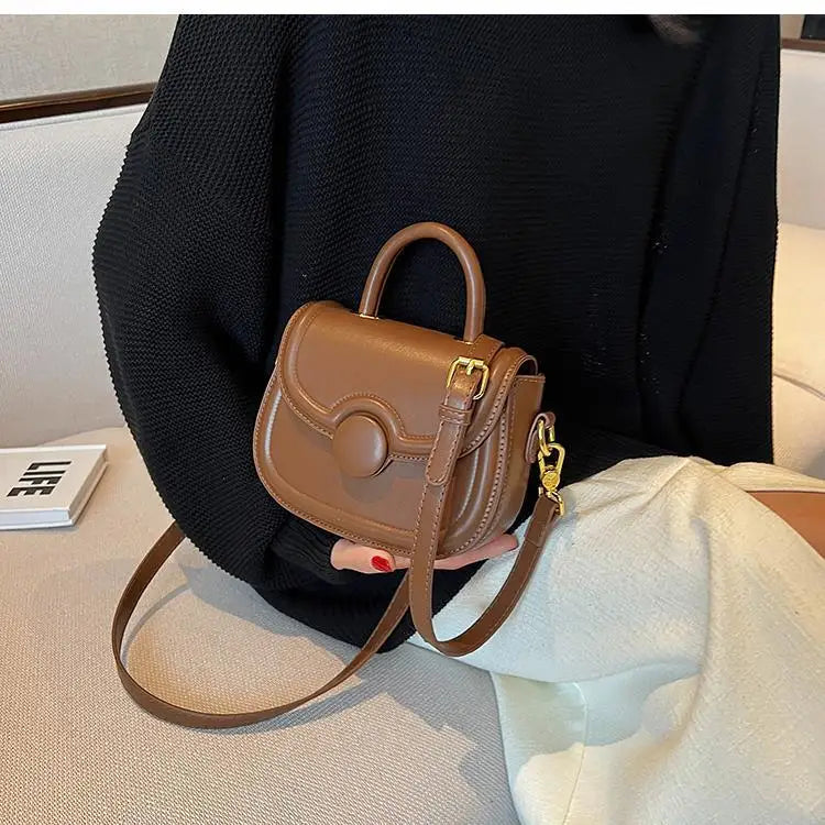 Senior Texture Small Bag Female 2025 Spring Summer New Popular Pop Crossbody Package Network Red Small Handheld Saddle Bags