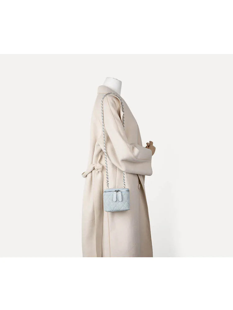 Denim Female Retro Unisex Mini Diamond Jean Check Chain Small Square Crossbody Bags Handbags Letter Shoulder Shopper Purse