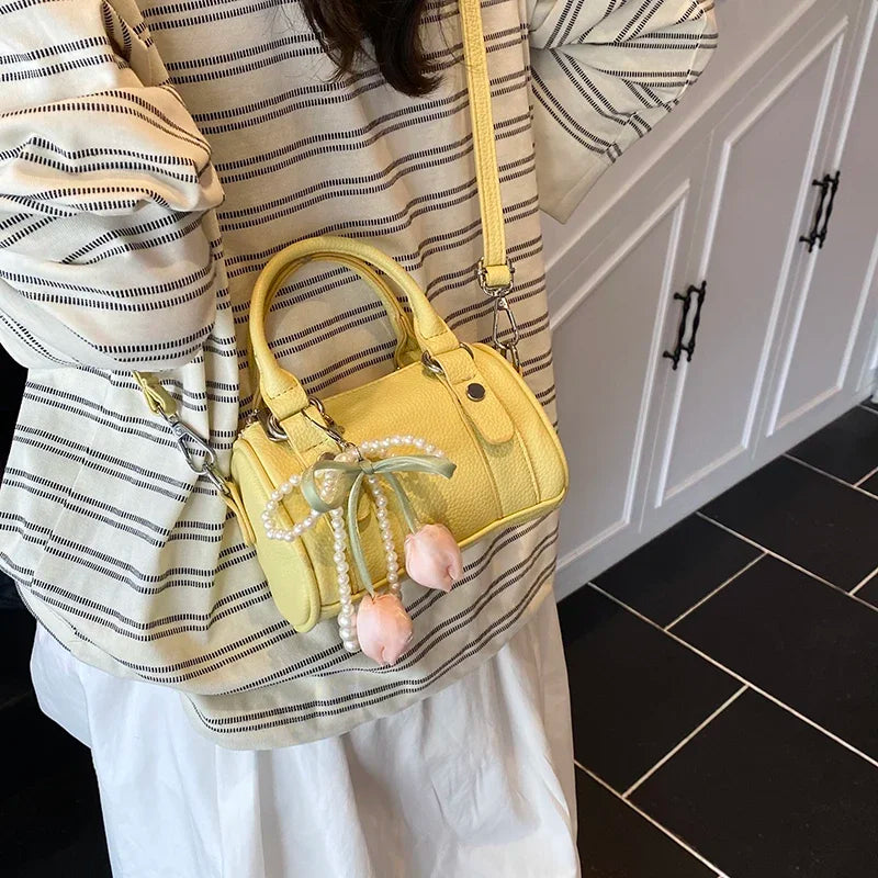 Candy Color Pu Leather Handbag Clutch Bag Fashion bolsa feminina Brand Small Square Bag 2025 New Versatile Mobile Phone Bag Purs