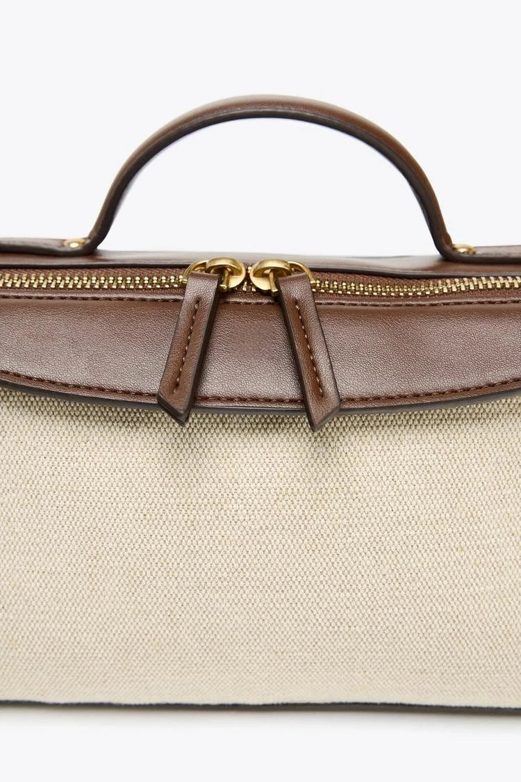 WOMEN'S OBLONG CANVAS CITY BAG, Luxury Designer New in Handbags, Casual Totes Crossbody Bag for Women Everyday Style