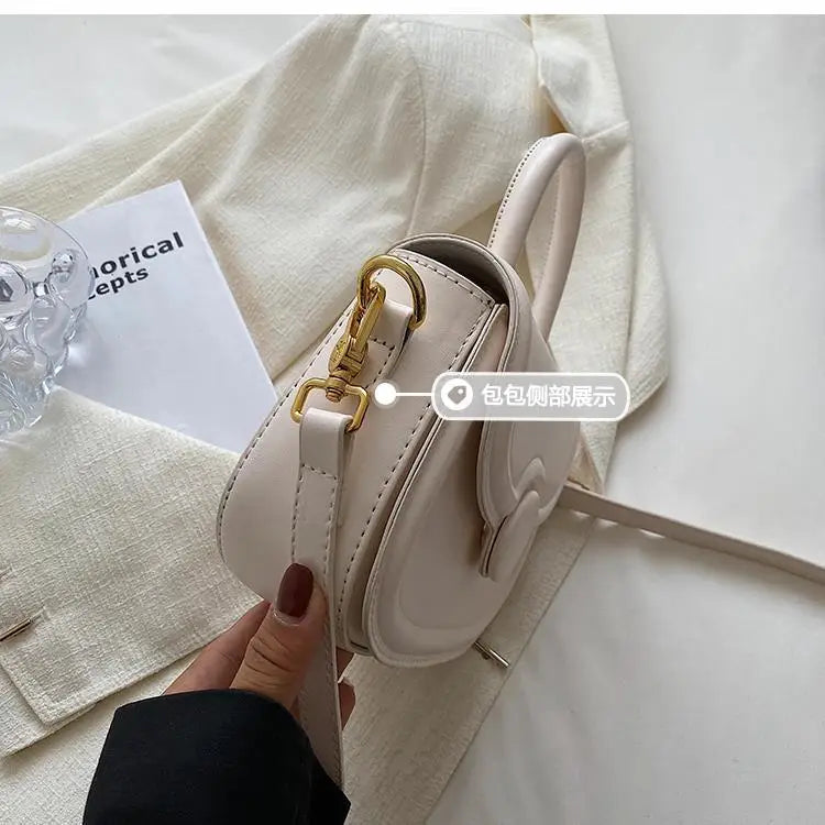 Senior Texture Small Bag Female 2025 Spring Summer New Popular Pop Crossbody Package Network Red Small Handheld Saddle Bags