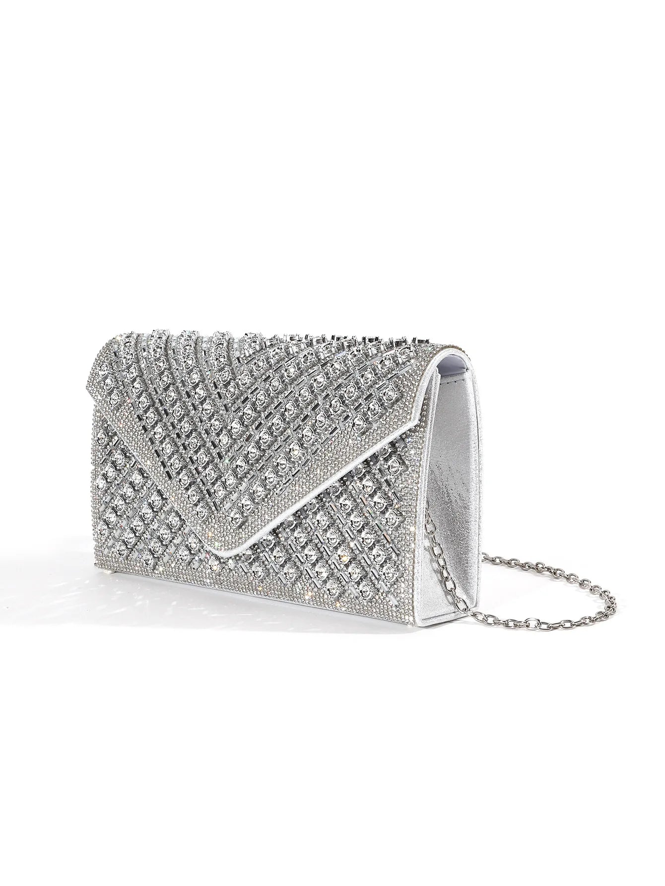 Fshionable Women's Eveningbag Full Diamonda Sparking Luxury Rhinestone Clutch Bag Embellished Sequin Shiny Wedding Banquet Bags