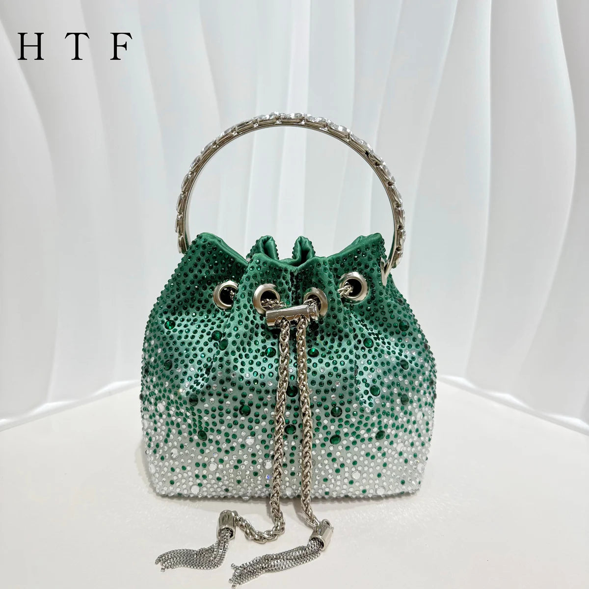 Handle Rhinestones Evening clutch Bag Purses and handbag luxury Designer shoulder bag Shiny Crystal Clutch purse bucket bag