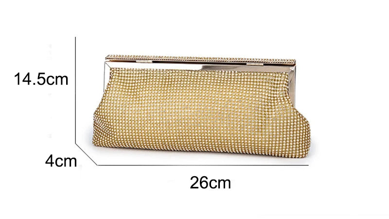 XMESSUN Women New Diamond Evening Clutch Bag Fashion Brand Ladies Wedding Party Pouch Wallet Chain Shoulder Crossbody Clip Bag