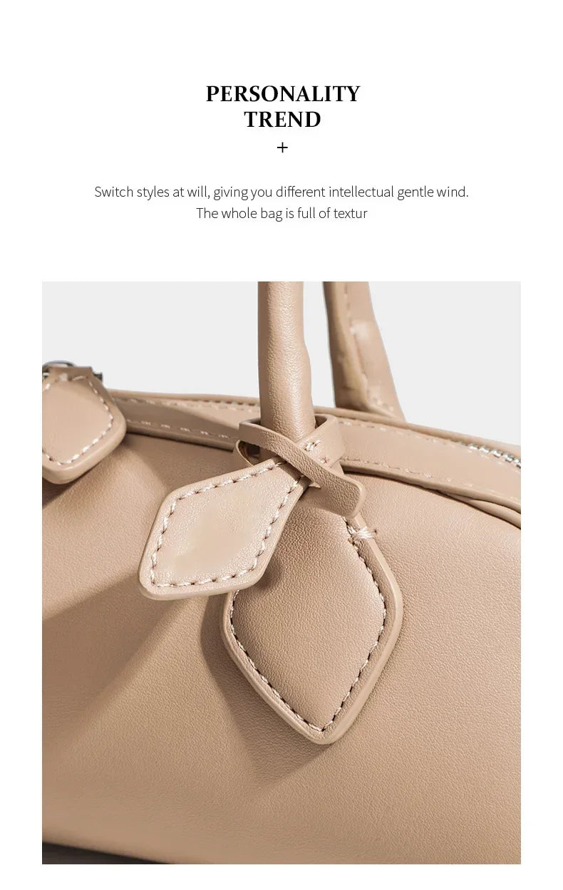 French Designer Sausage Bag Vintage Underarm Bag Genuine Leather Women's Handbag Casual Commuting Versatile Single Shoulder Bags