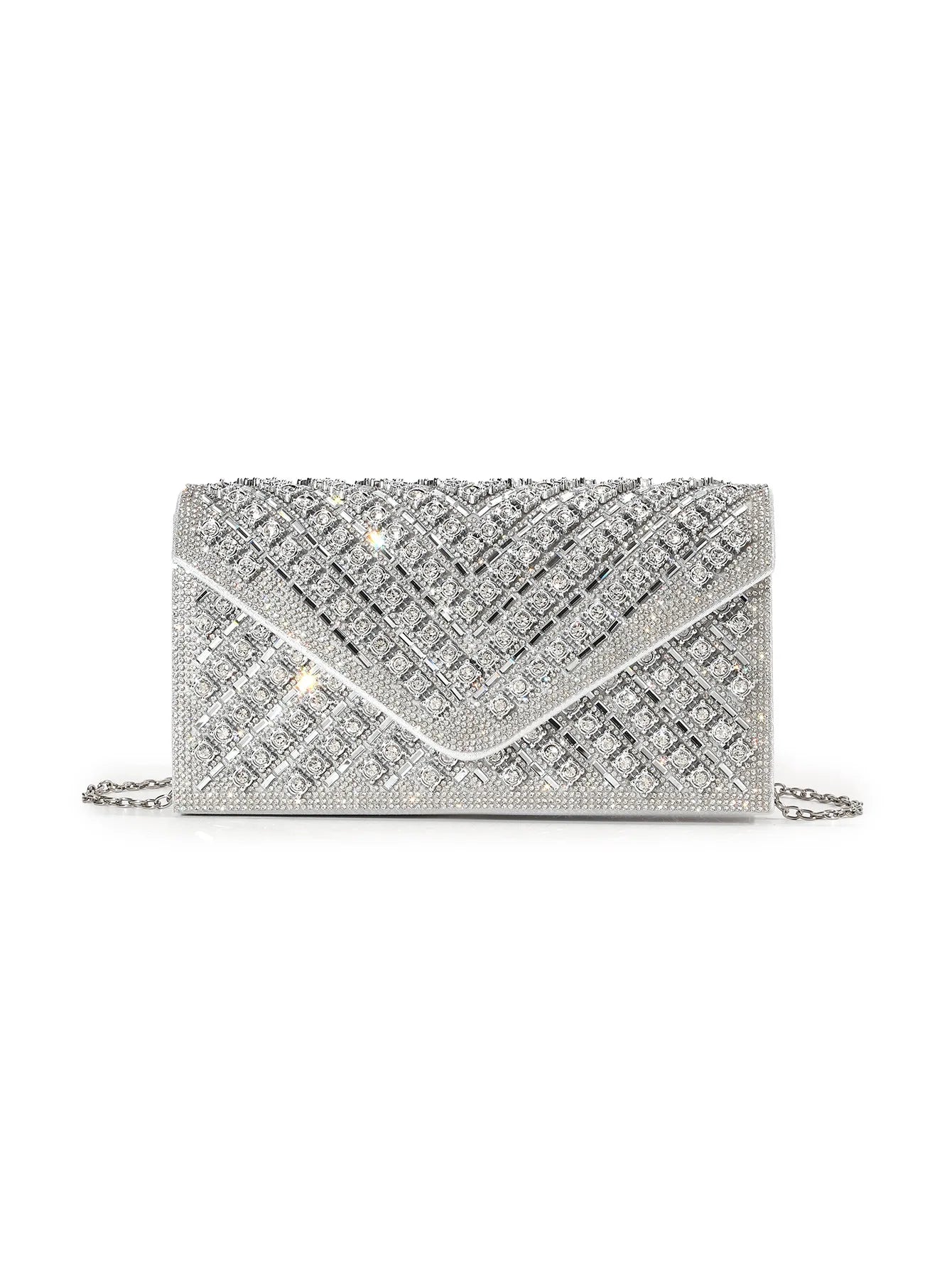 Fshionable Women's Eveningbag Full Diamonda Sparking Luxury Rhinestone Clutch Bag Embellished Sequin Shiny Wedding Banquet Bags
