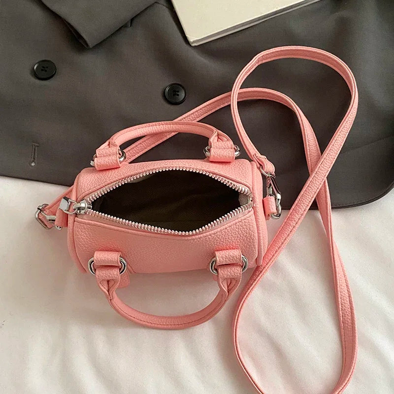 Candy Color Pu Leather Handbag Clutch Bag Fashion bolsa feminina Brand Small Square Bag 2025 New Versatile Mobile Phone Bag Purs