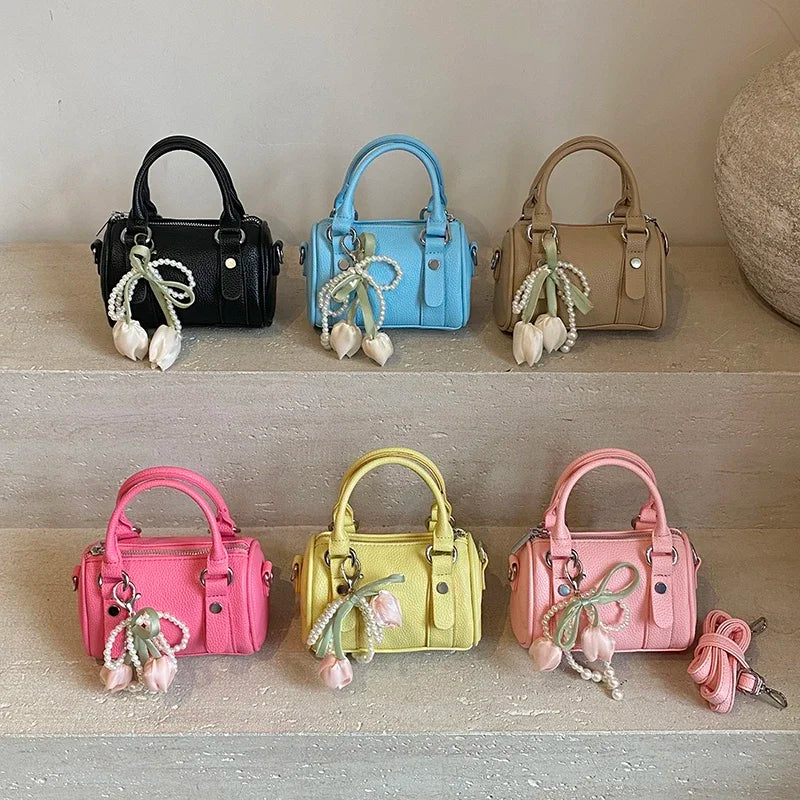 Candy Color Pu Leather Handbag Clutch Bag Fashion bolsa feminina Brand Small Square Bag 2025 New Versatile Mobile Phone Bag Purs