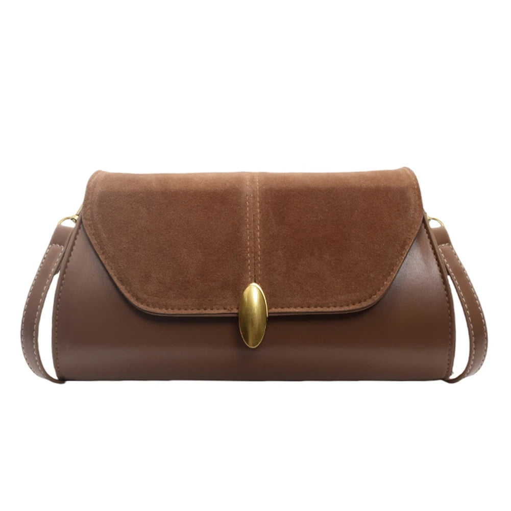 Fashion PU Shoulder Bag Stylish Crossbody Bag Adjustable Strap Vintage Small Tote Bag Trendy Commuting Bag Slouchy Hobo Bag