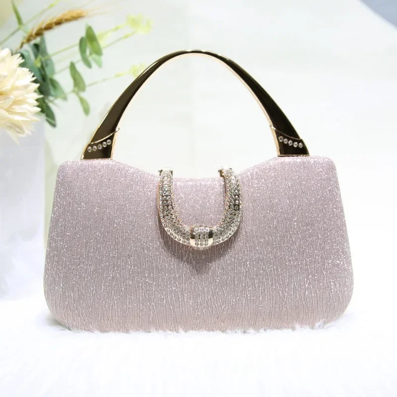 2024 Fashion Trend New Women's Bag High-end Texture Fine Glitter Exquisite Hand-held Evening Bag Fashion Urban Beauty Clutch Bag