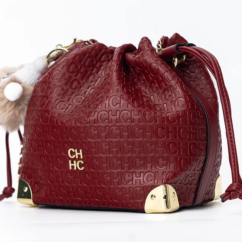 CH Crossbody High Quality Ladies Light Luxury Chain Bag Adjustable Brand Letter Print Cartoon Pendant Design Unique Popular